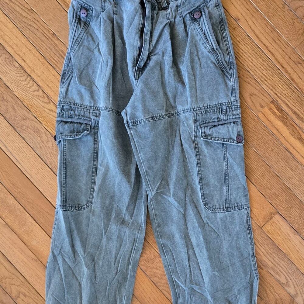 Vintage mens gray 80s 90s cargo pants 30